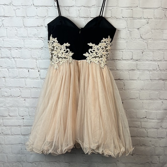 Blonde Nites Tulle Rhinestone Sweetheart Neckline Dress Homecoming Prom Size 3 - Picture 6 of 6